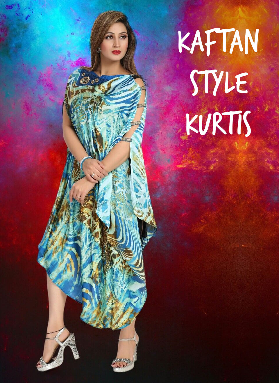 Kaftan style kurti fashion